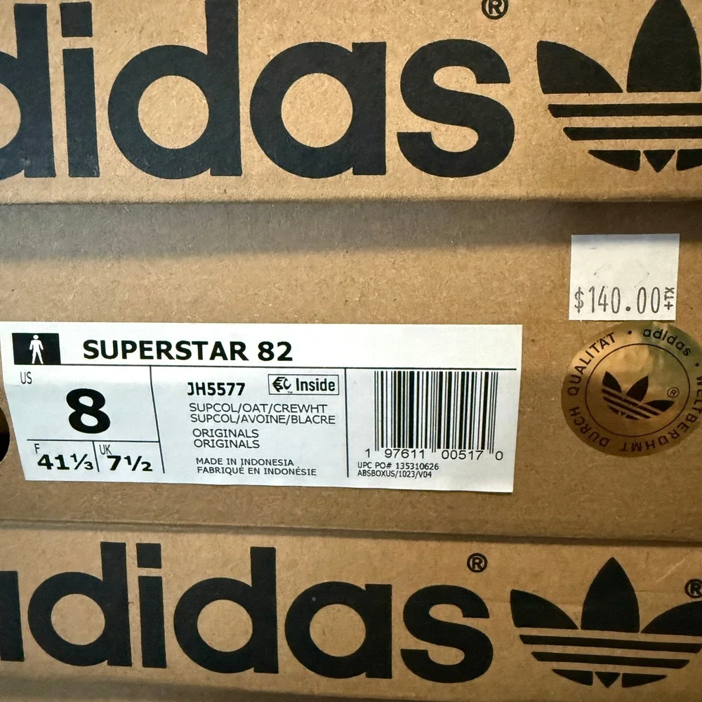 Adidas Superstar Denim‎ Navy Gold Indigo Shell Toe Sneakers GX6351 Size 8 - Picture 2 of 9